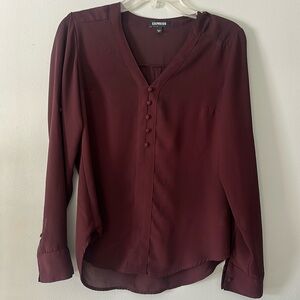 Burgundy Express long-sleeve blouse